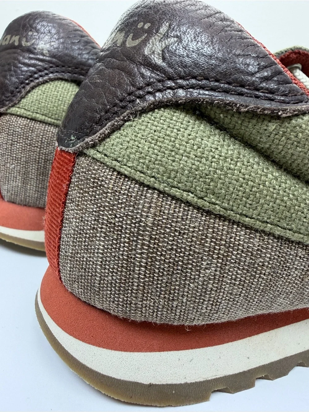Sanuk U-Lounge Comfort Men’s 9.5 Olive Green Canvas Casual Shoes Sneakers New
